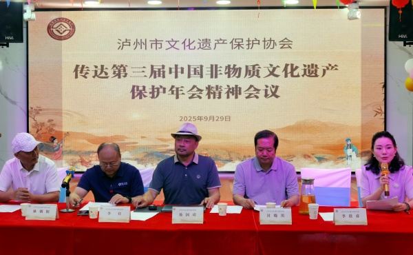 泸州市文化遗产保护协会召开会议 传达第三届中国非遗保护年会精
